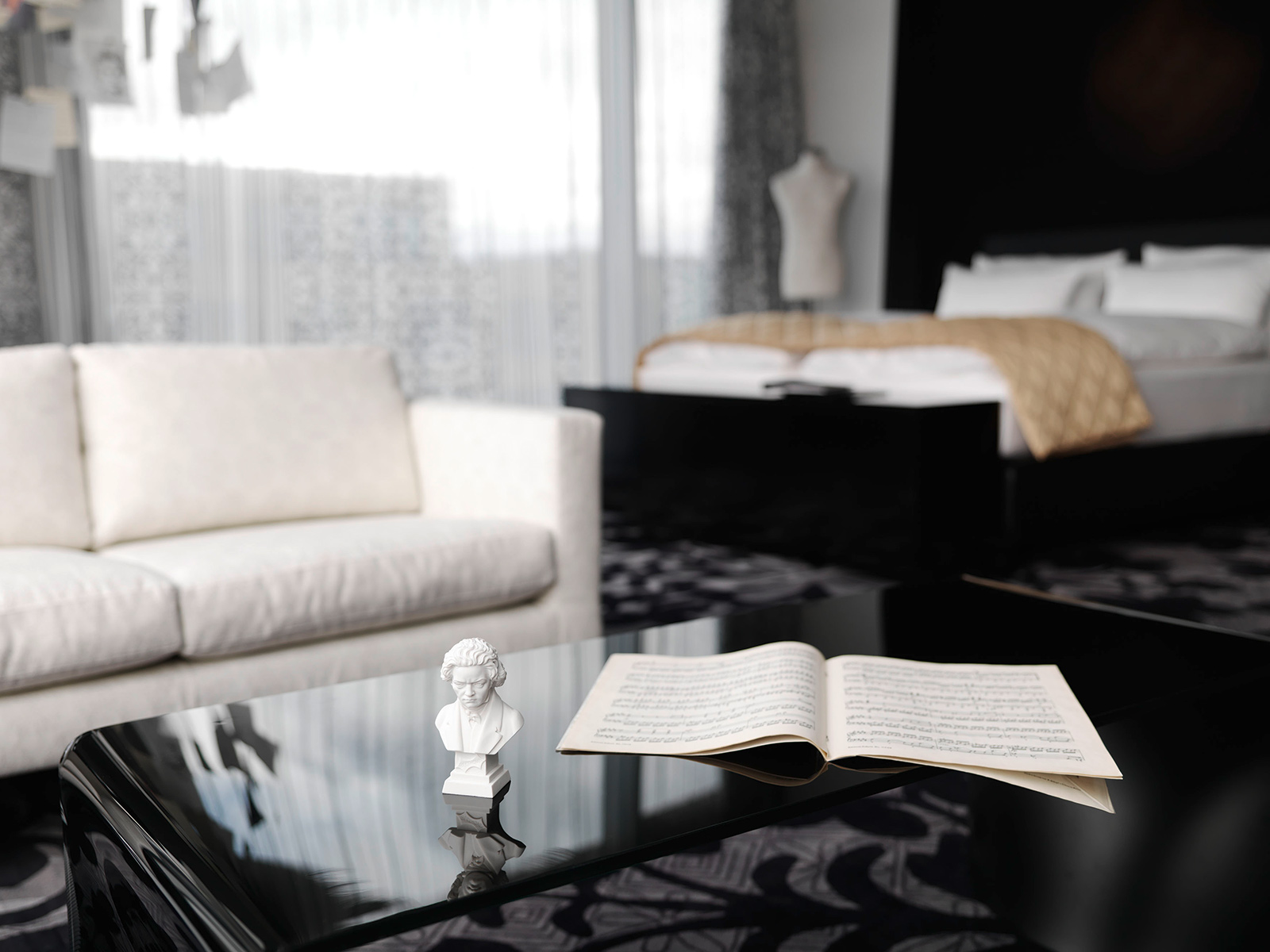 Blick in den Sitzbereich der Beethoven Suite