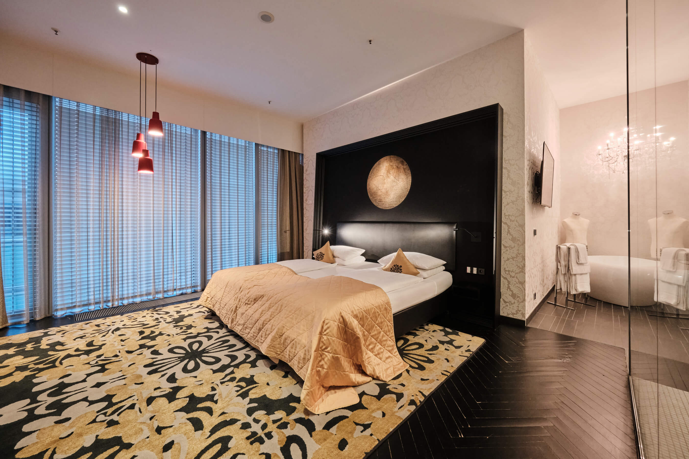 kameha hotel bonn queen suite schlafzimmer